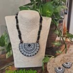 Handmade & Hand‑Painted Terracotta Jewellery Pendant Set.