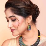 Handmade & Hand‑Painted Terracotta Jewellery Pendant Set.