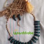 Handmade & Hand‑Painted Terracotta Jewellery Pendant Set.