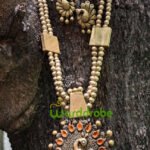 Handmade & Hand‑Painted Terracotta Jewellery Pendant Set.