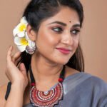 Handmade & Hand‑Painted Terracotta Jewellery Pendant Set.