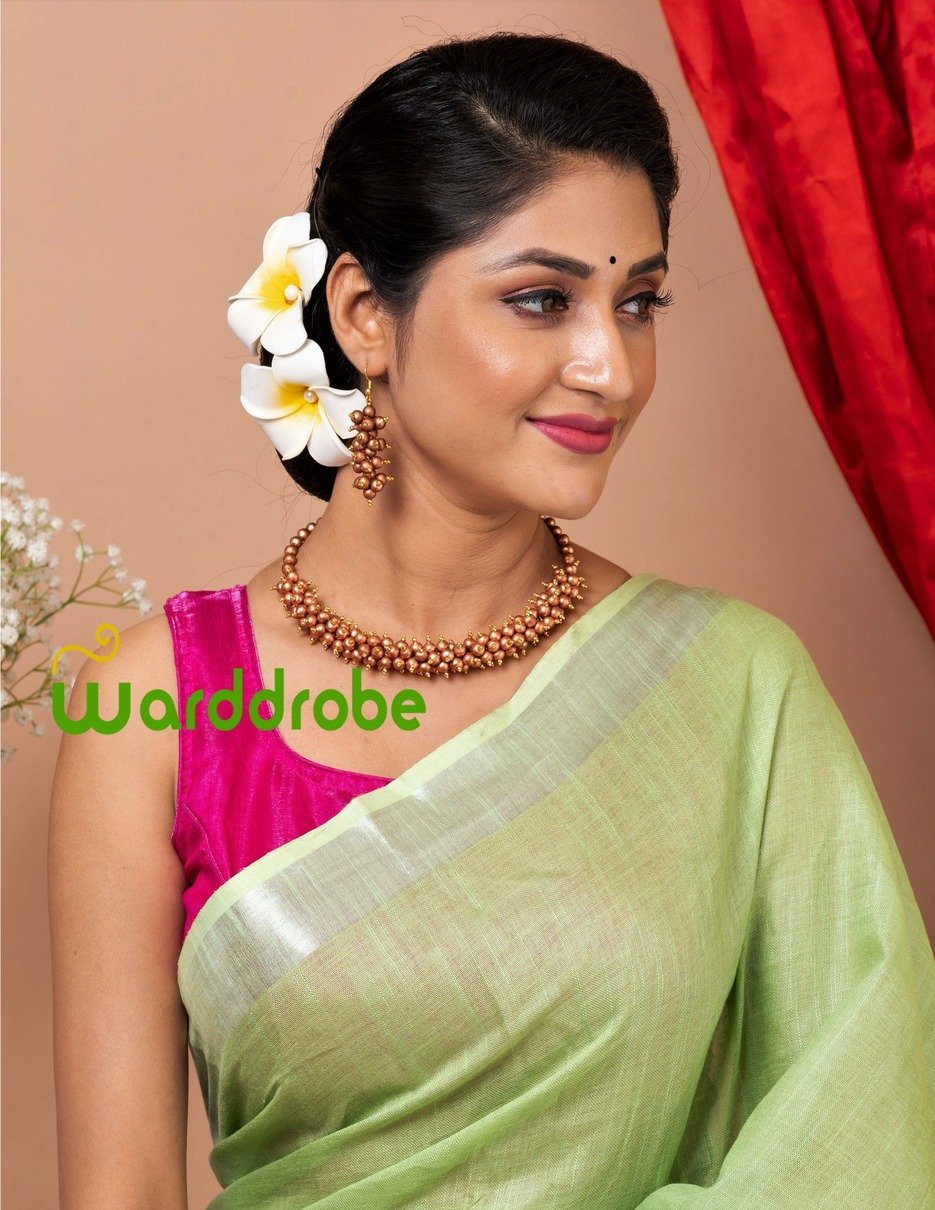 Handmade & Hand‑Painted Terracotta Jewellery Pendant Set. - Image 3