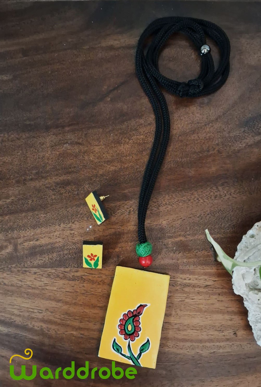 Handmade & Hand‑Painted Terracotta Jewellery Set - Image 2