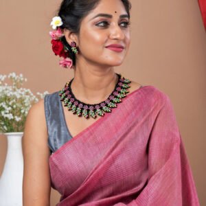 Handmade & Hand‑Painted Terracotta Jewellery Pendant Set.