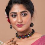 Handmade & Hand‑Painted Terracotta Jewellery Pendant Set.