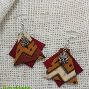 Handmade & Hand‑Painted fabric Jewelry earrings